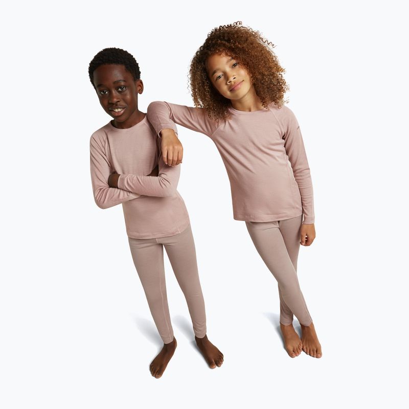 Spodnie termoaktywne dziecięce icebreaker Kids 200 Oasis Leggings pink quartz 2