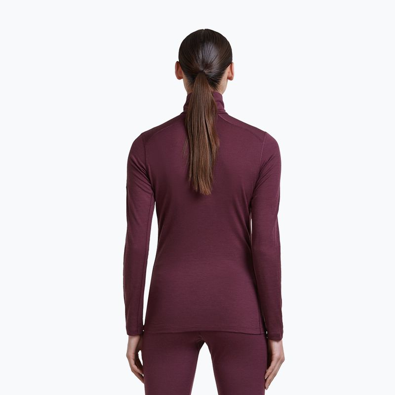 Bluza termoaktywna damska Icebreaker 200 Oasis LS Half Zip dark berry 3