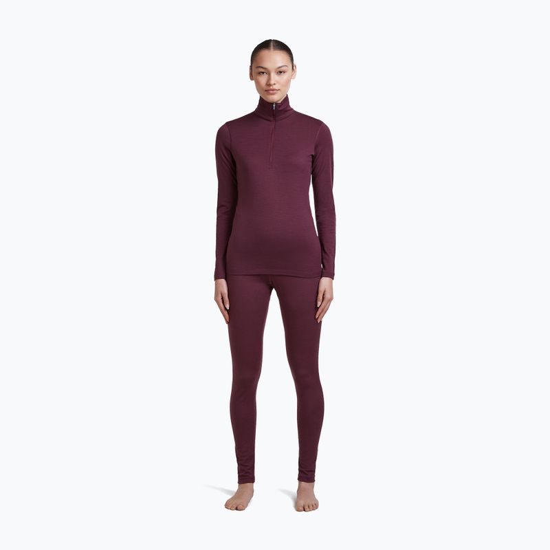 Bluza termoaktywna damska Icebreaker 200 Oasis LS Half Zip dark berry 4