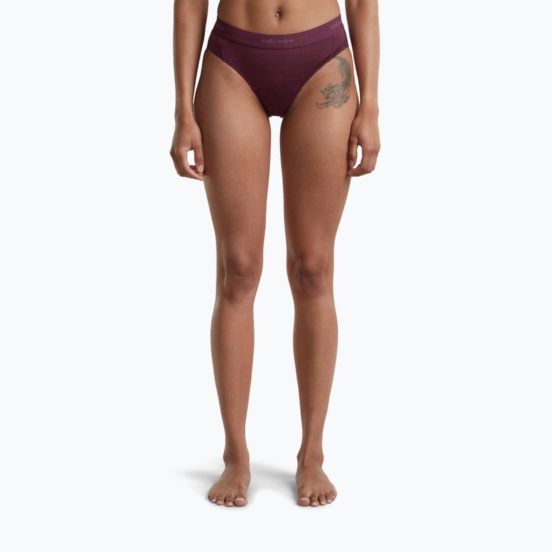 Majtki termoaktywne damskie Icebreaker Merino 125 Cool-Lite Sprite Hipster dark berry 2