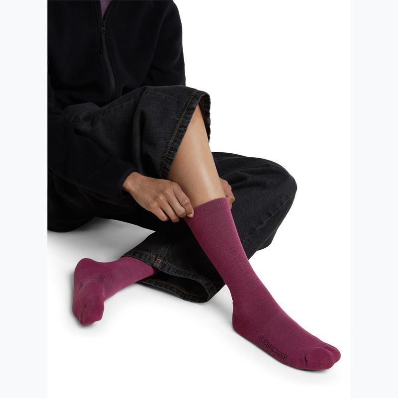 Skarpety damskie Icebreaker Merino Lifestyle Light Crew dark berry 4