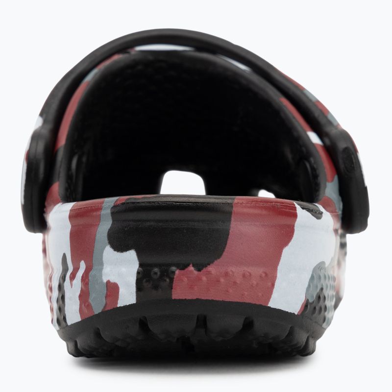 Klapki dziecięce Crocs Classic Camo Clog Toddler black/red 7