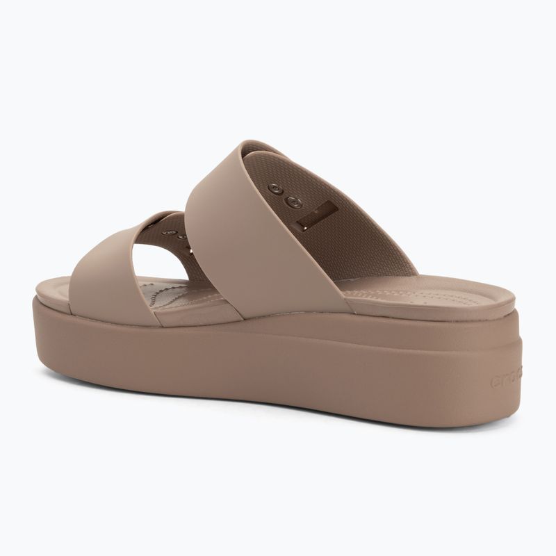 Klapki damskie Crocs Brooklyn Low Wedge latte 3
