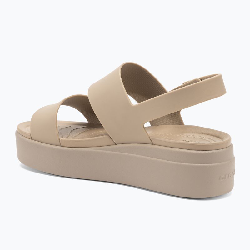 Sandały damskie Crocs Brooklyn Low Wedge latte/mushroom 3