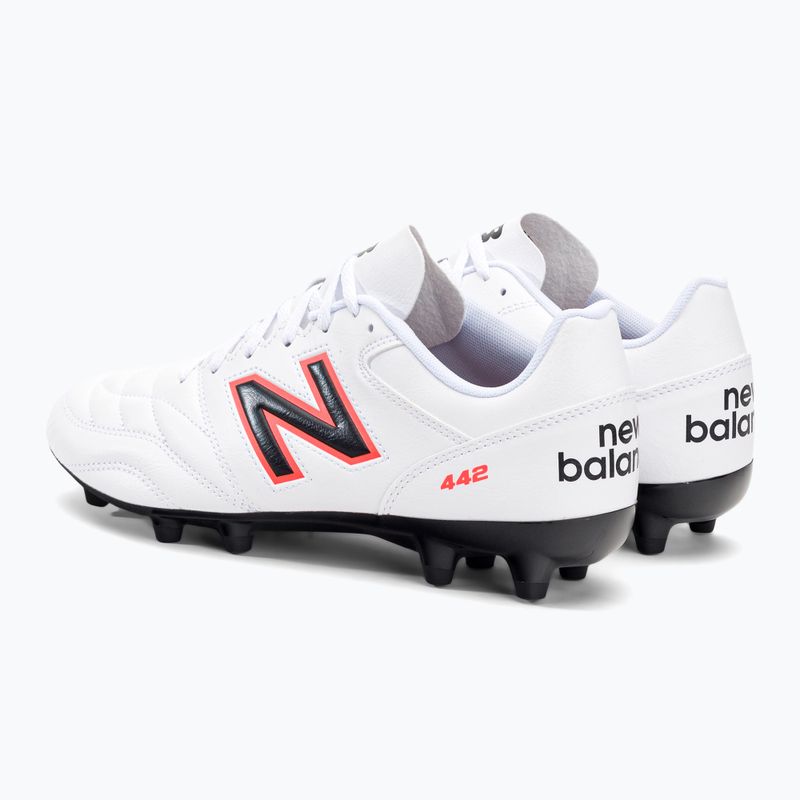 Buty piłkarskie męskie New Balance 442's Academy V2 FG white/black 3