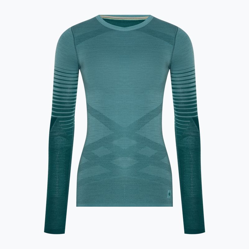 Bluza termoaktywna damska Smartwool Intraknit Thermal Merino Baselayer Pattern Crew cascade 3