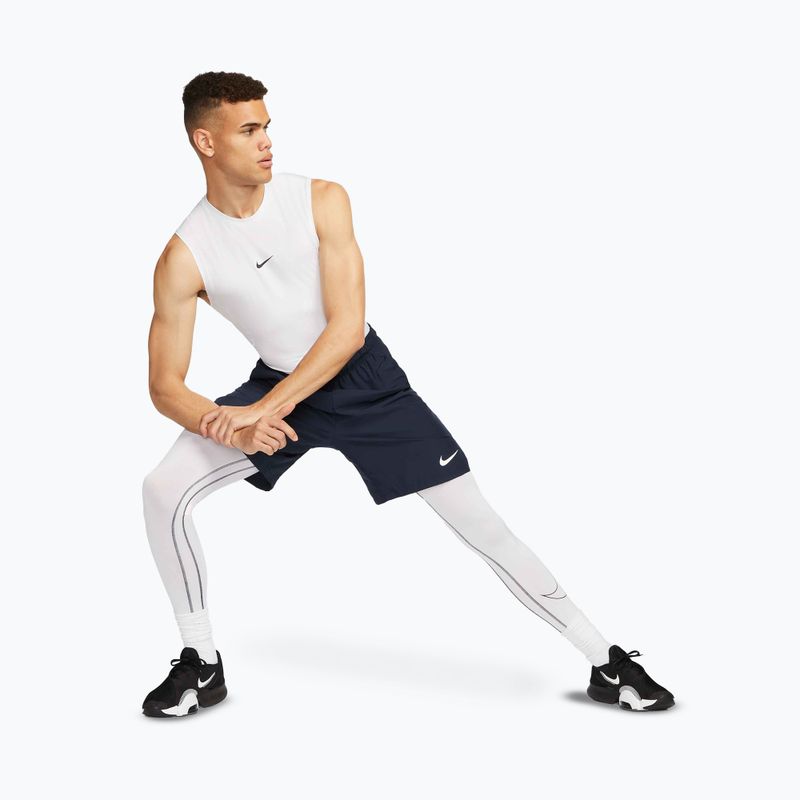 Koszulka męska Nike Pro Dri-Fit Tight Sleeveless Fitness white/black 2