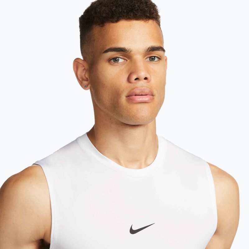 Koszulka męska Nike Pro Dri-Fit Tight Sleeveless Fitness white/black 4