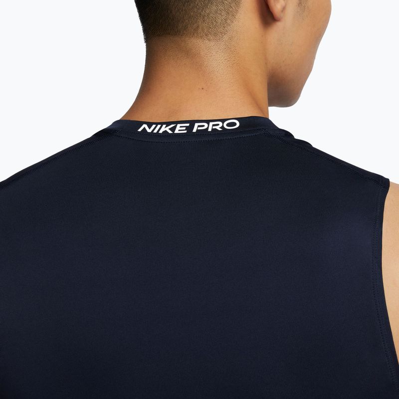 Koszulka męska Nike Pro Dri-Fit Tight Sleeveless Fitness obsidian/white 5