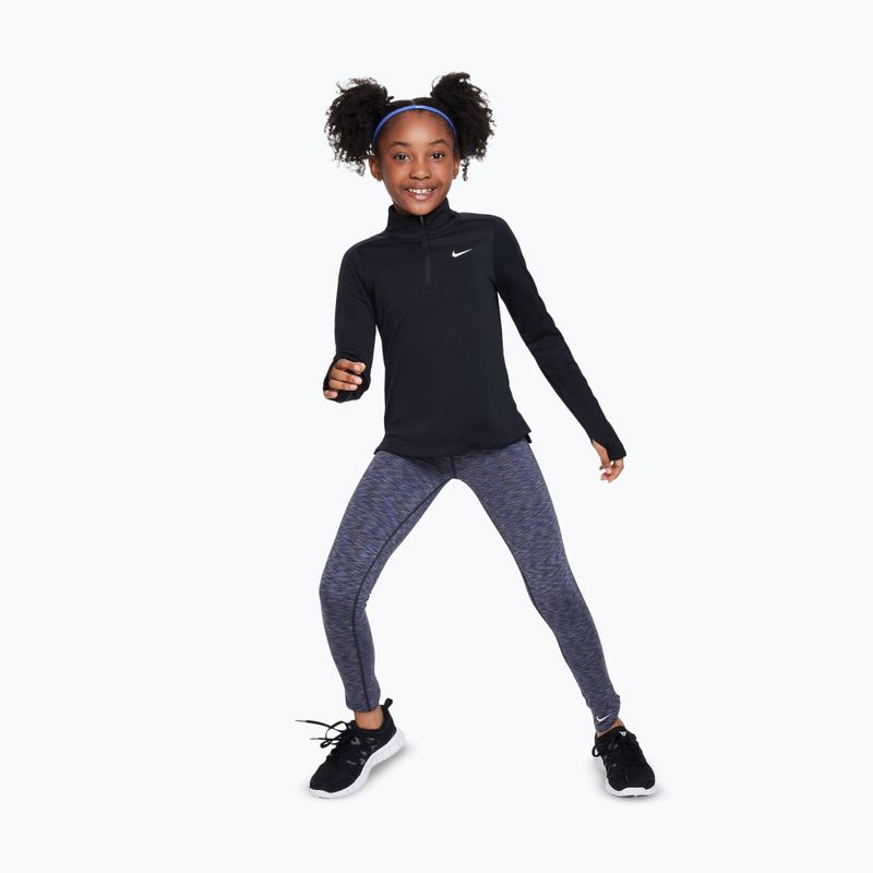 Longsleeve treningowy dziecięcy Nike Dri-Fit 1/4 Zip black/white 2