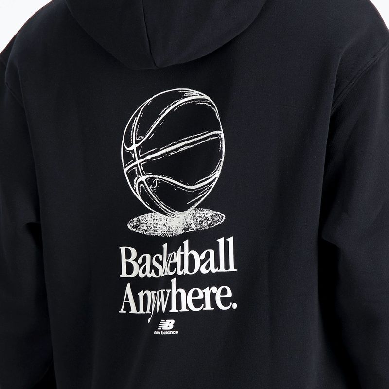 Bluza męska New Balance Hoops Fleece Hoodie black 3