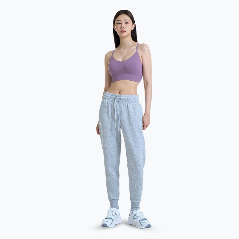 Spodnie damskie Under Armour Rival Fleece Joggers mod gray light heather/white 4