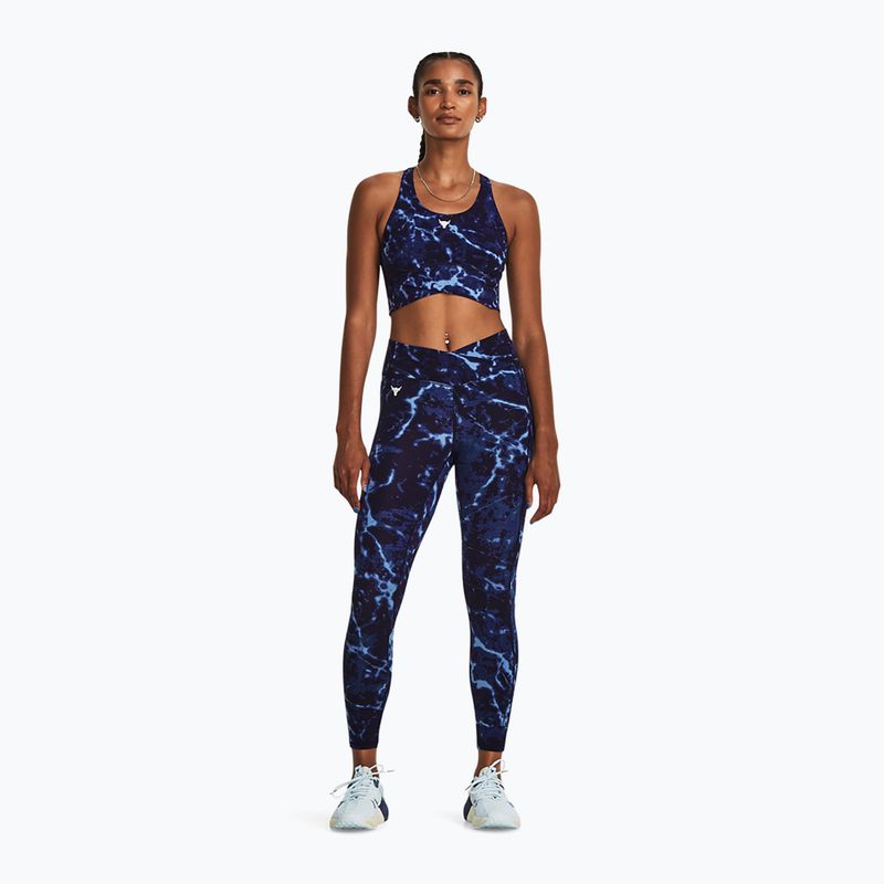 Top treningowy damski Under Armour Project Rock LG Crssover Top midnight navy/downpour gray/downpour gray 2