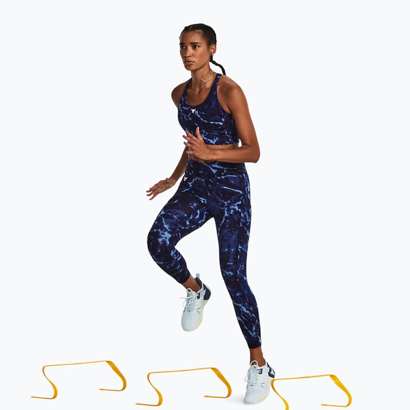 Top treningowy damski Under Armour Project Rock LG Crssover Top midnight navy/downpour gray/downpour gray 4