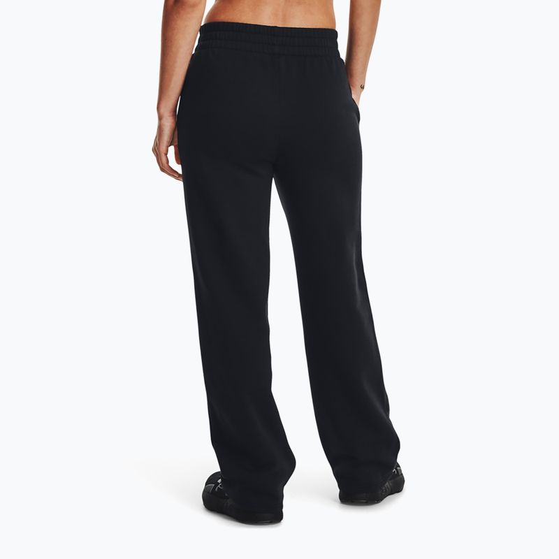 Spodnie damskie Under Armour Rival Fleece Straight Mod Rack black/white 3
