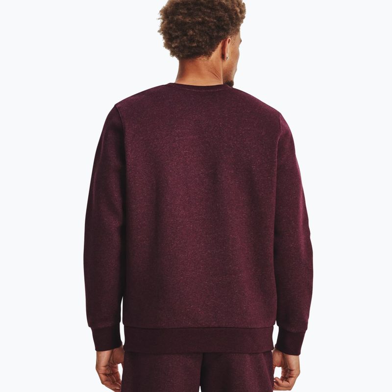 Bluza męska Under Armour Essential Fleece Crew dark maroon/white 2
