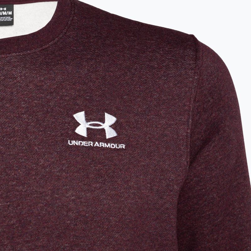 Bluza męska Under Armour Essential Fleece Crew dark maroon/white 6