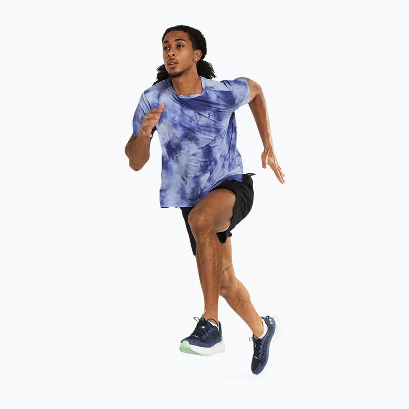 Koszulka do biegania męska Under Armour Laser Wash celeste/ starlight/ reflective 4
