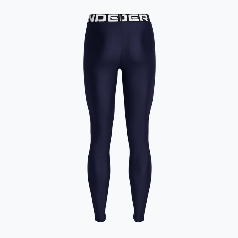 Legginsy treningowe damskie Under Armour HeatGear midnight navy/white 2