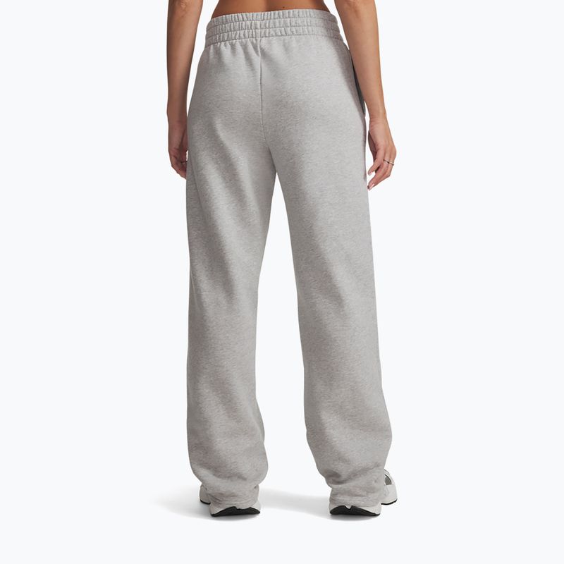 Spodnie damskie Under Armour Rival Fleece Straight Mod gray light heather/white 3