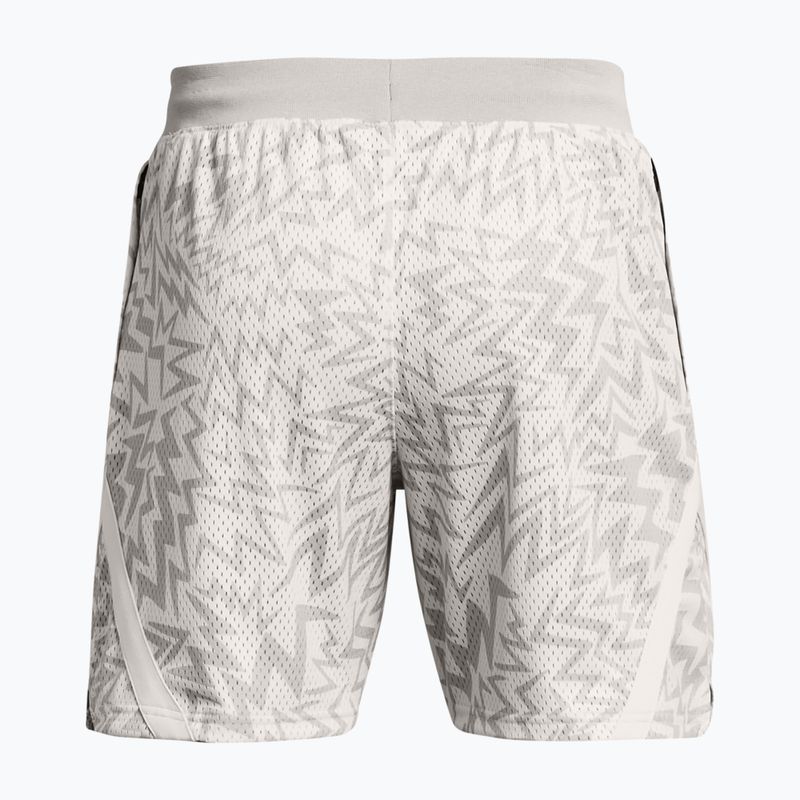 Spodenki koszykarskie męskie Under Armour Curry Mesh Short white clay/mod gray 3