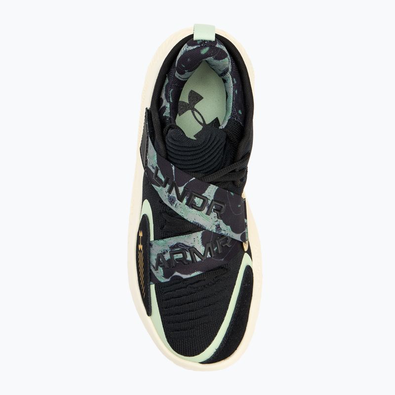 Buty do koszykówki Under Armour Flow Futr X 4 Camo black/retro green/metallic gold 5