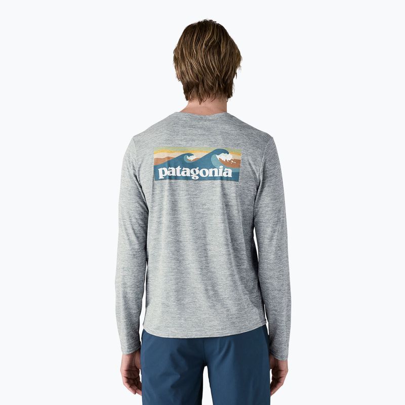 Longsleeve męski Patagonia Cap Cool Daily Graphic Shirt-Waters boardshort logo abalone blue/feather grey 2