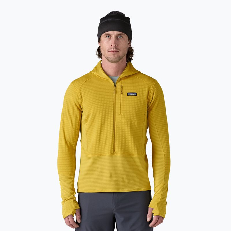 Kurtka softshell męska Patagonia R1 Hybrid Pullover Hoody bundle green