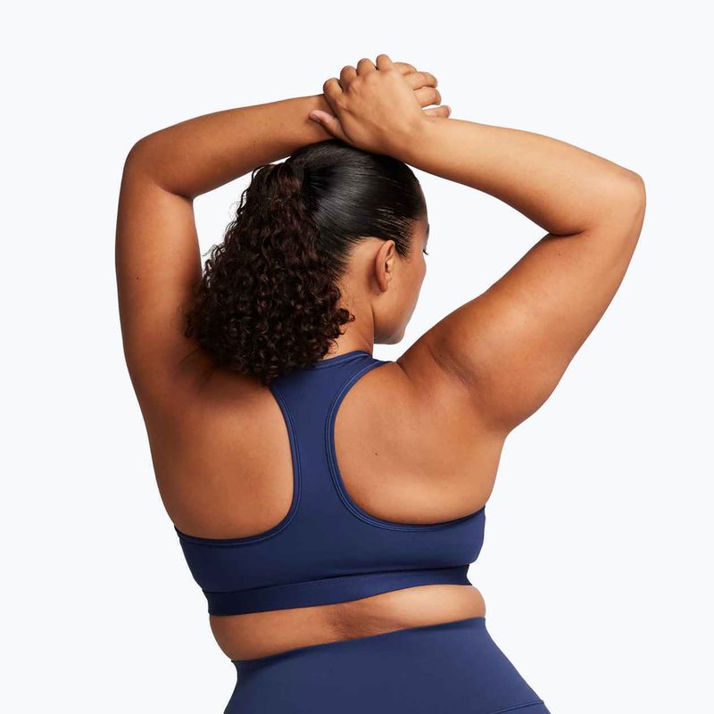 Biustonosz treningowy Nike Swoosh Medium Support midnight navy/white 2