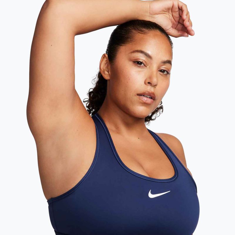 Biustonosz treningowy Nike Swoosh Medium Support midnight navy/white 3