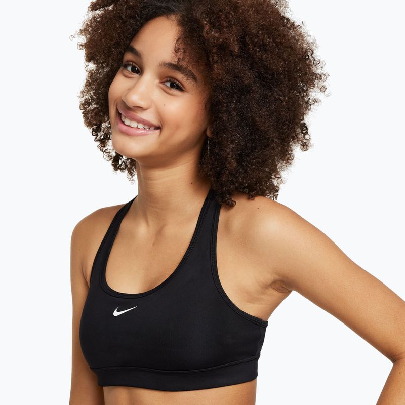 Biustonosz treningowy dziecięcy Nike Swoosh black/white 4