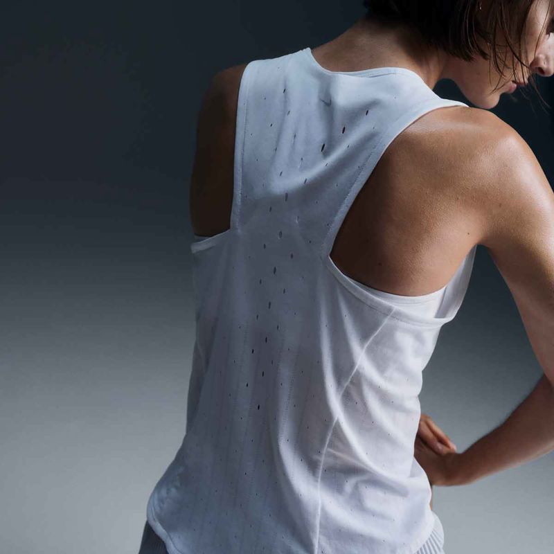 Koszulka do biegania damska Nike AeroSwift Dri-Fit ADV Singlet white/black/black 5