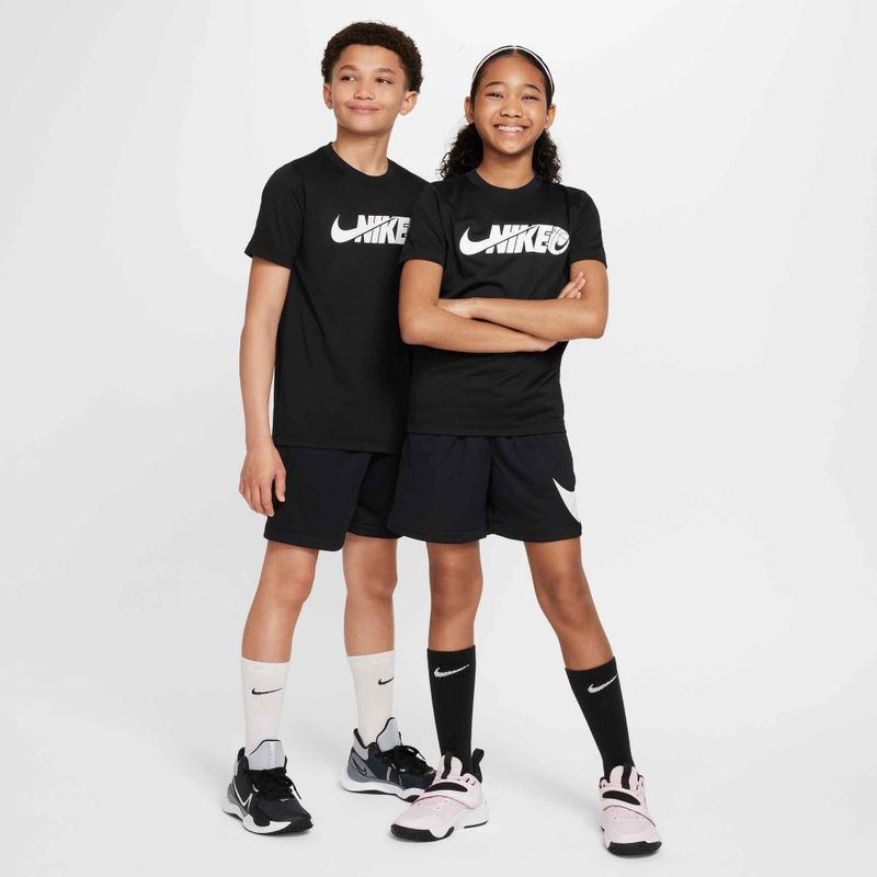 Spodenki treningowe dziecięce Nike Dri-Fit Multi+ black/white/black 6