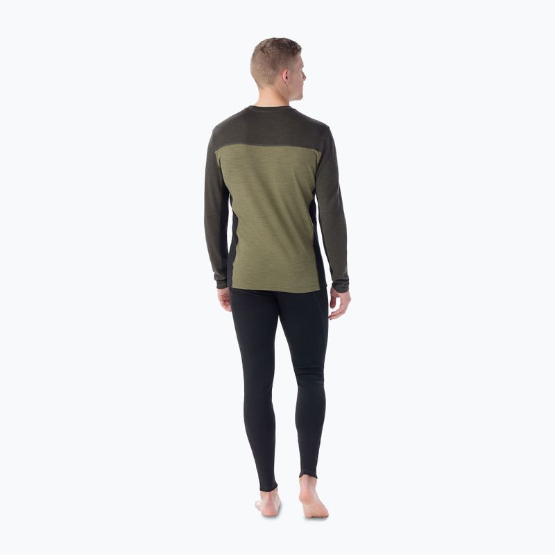 Bluza termoaktywna męska Smartwool Classic Thermal Merino Base Layer Colorblock Crew Boxed moss 2