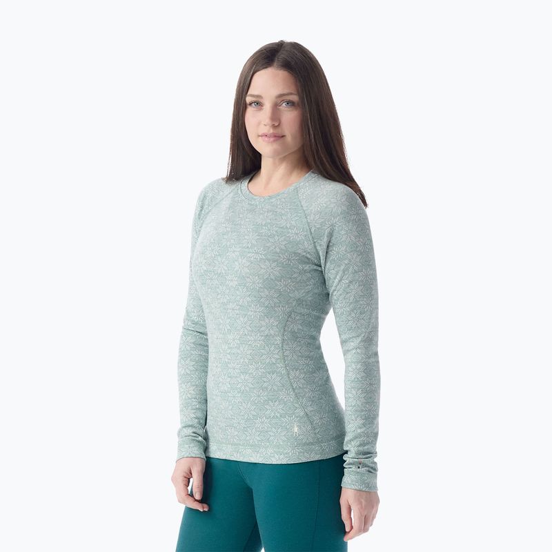 Bluza termoaktywna damska Smartwool Merino 250 Baselayer Crew Boxed arctic green digi snow