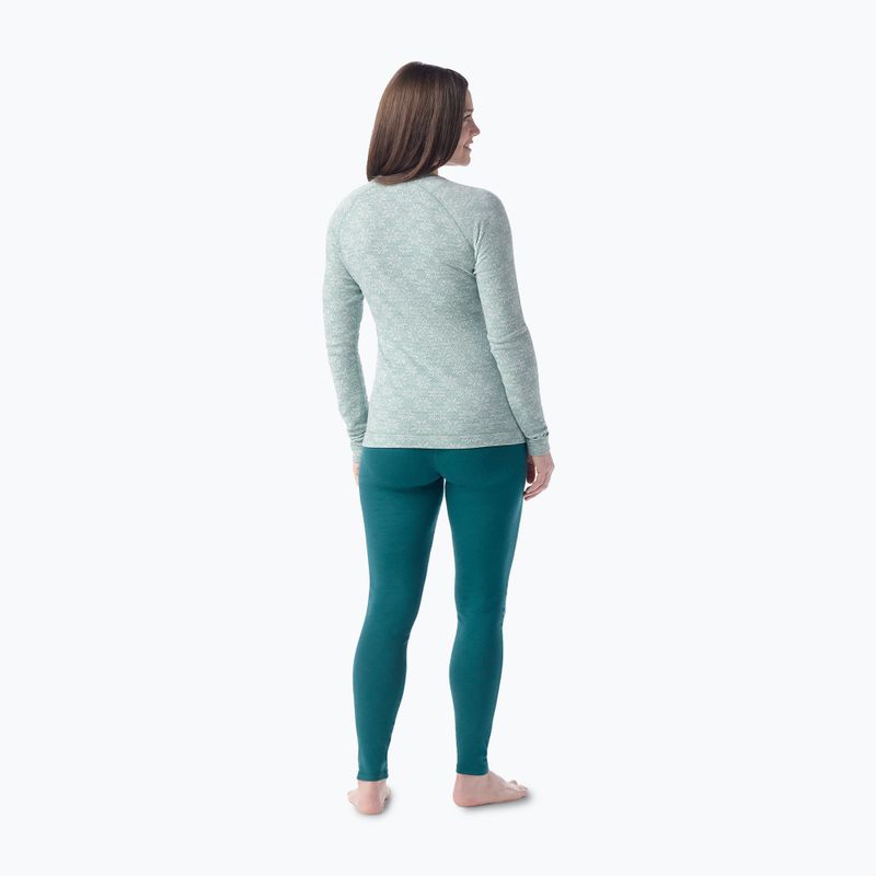 Bluza termoaktywna damska Smartwool Merino 250 Baselayer Crew Boxed arctic green digi snow 2
