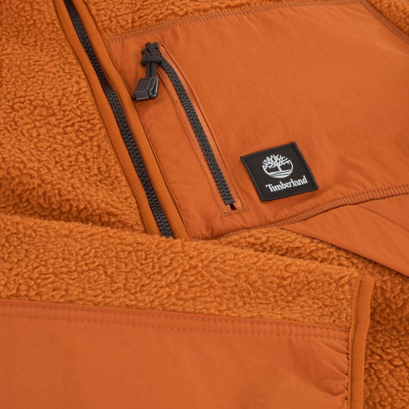 Bluza polarowa męska Timberland Sherpa Mix Media Fleece umber 3