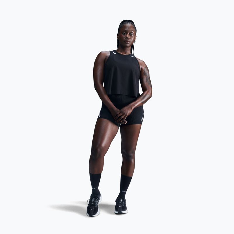 Koszulka do biegania damska Nike AeroSwift Dri-Fit ADV Cropped Tank Top black/white 2
