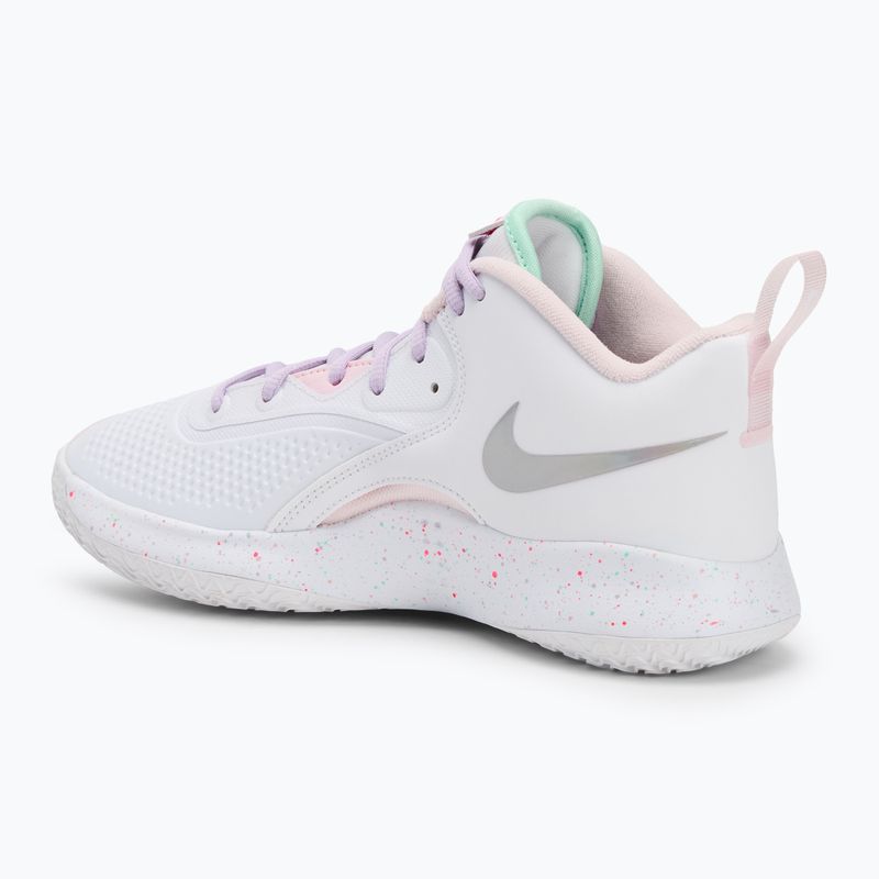 Buty do siatkówki Nike React Hyperset 2 SE white/hyper pink/mint foam/violet mist/pink foam 3