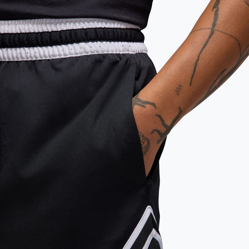 Spodenki koszykarskie męskie  Jordan Mesh Diamond 4" black/white/white 5