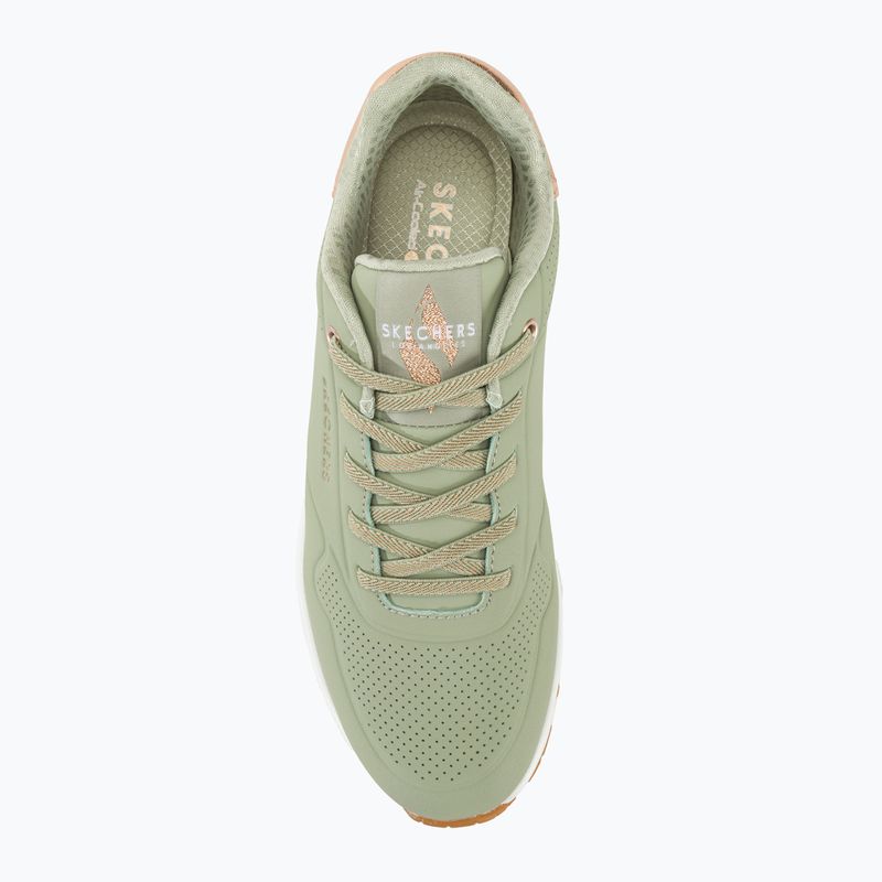 Buty damskie SKECHERS Uno Shimmer Away sage/rose gold/mesh 7