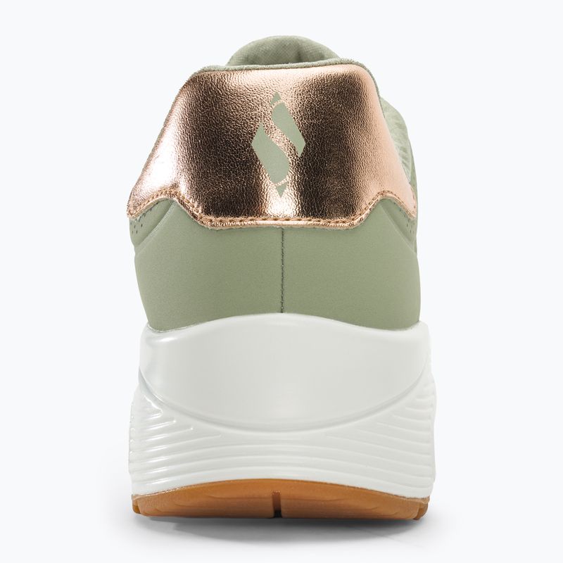 Buty damskie SKECHERS Uno Shimmer Away sage/rose gold/mesh 8