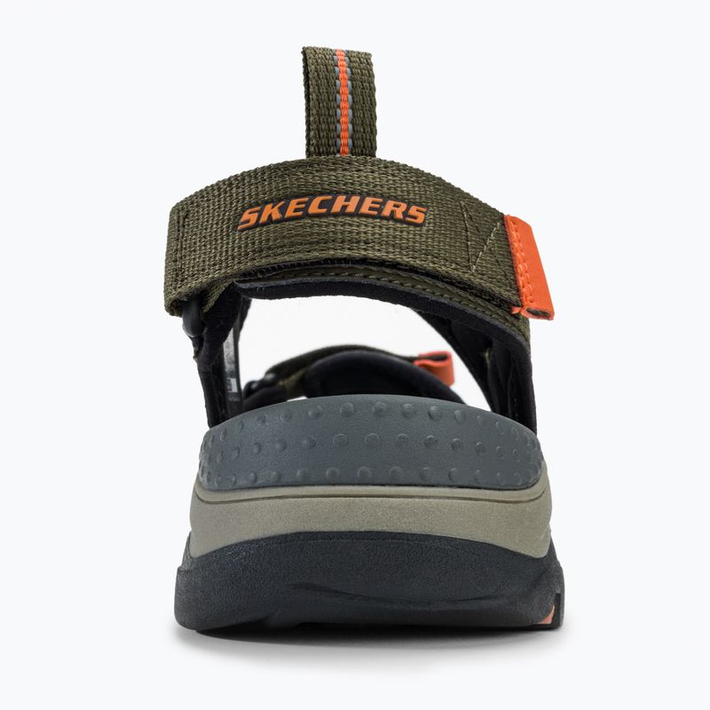 Sandały męskie SKECHERS Tresmen Ryer olive/black/orange 6