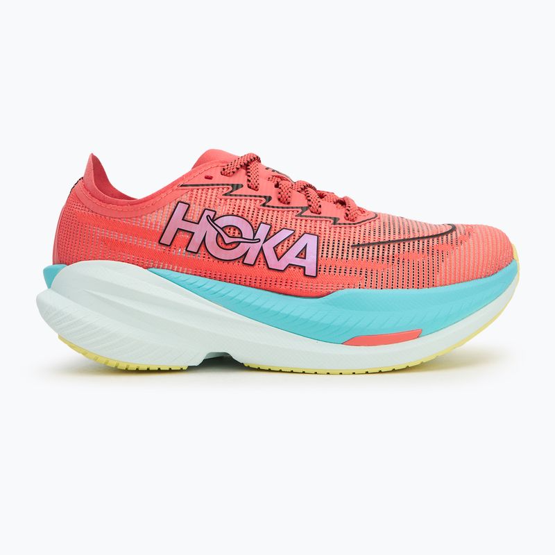 Buty do biegania damskie HOKA Mach X 2 grapefruit/electric coral 2