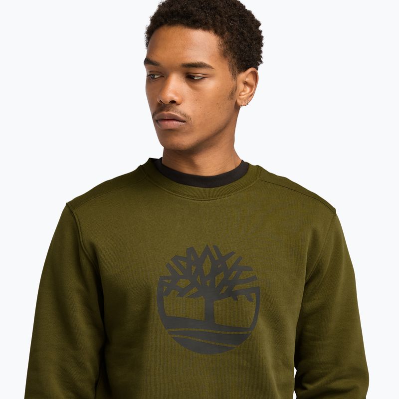 Bluza męska Timberland Tree Logo Crew Neck dark olive 4