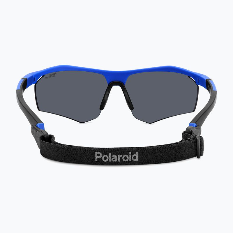 Okulary przeciwsłoneczne Polaroid PLD 7055/S matte blue/blue mirror polarized high contrast 5