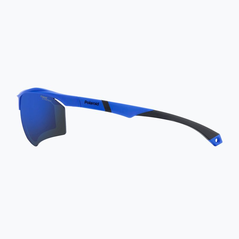 Okulary przeciwsłoneczne Polaroid PLD 7055/S matte blue/blue mirror polarized high contrast 6