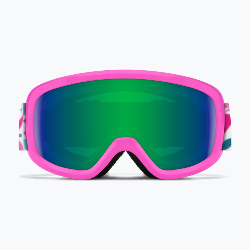 Gogle narciarskie Smith Snowday Jr vivid pink hearts/green sol-x mirror 2