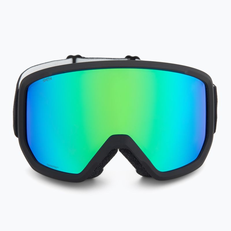 Gogle narciarskie Smith Transfer black/green sol-x mirror 2