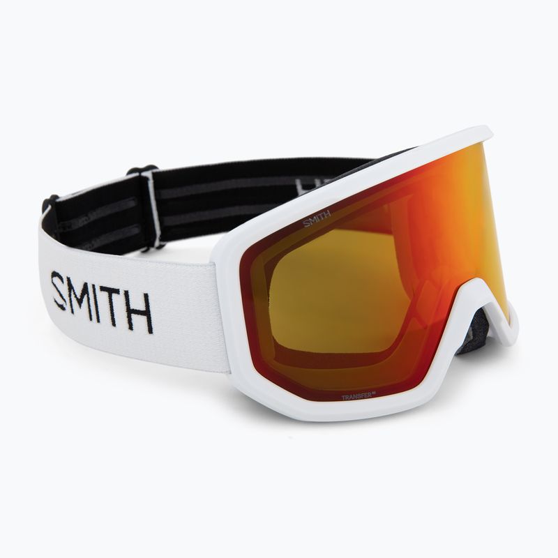 Gogle narciarskie Smith Transfer white/red sol-x mirror